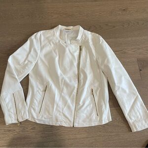 👑CALVIN KLEIN Faux Leather Jacket Gold Details👑